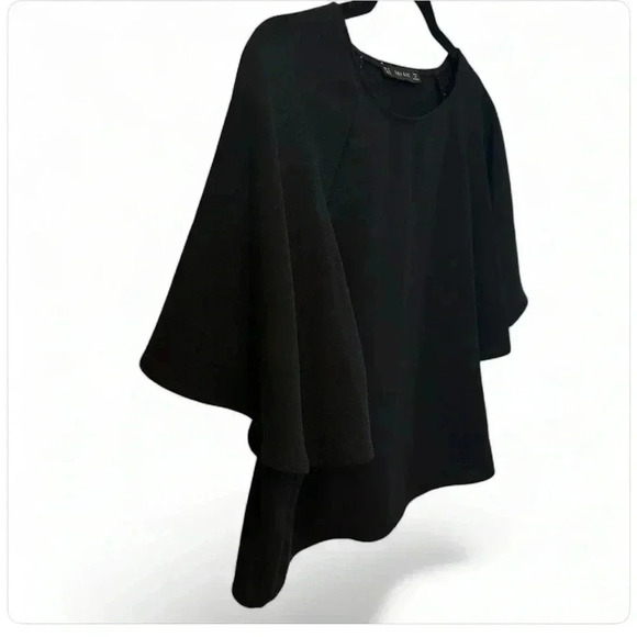 Zara Women’s Boxy Cropped Oversized Flutter Sleeve Minimalistic Coquette Top M - Picture 3 of 6